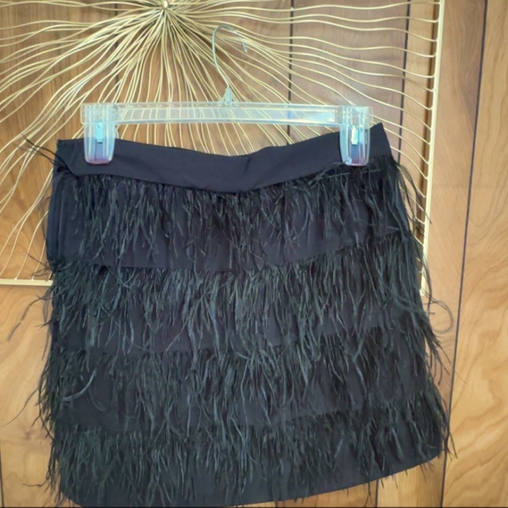 Boutique style black fringe skirt